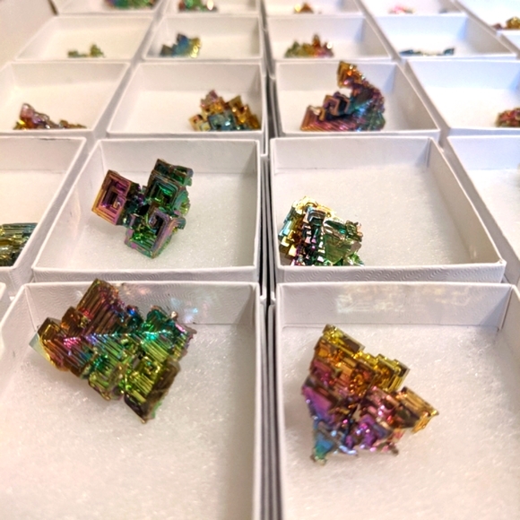 Rainbow Bismuth Crystalline Metal Specimen - Picture 3 of 5